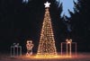 Silhouette Tree of Lights with Tree Topper